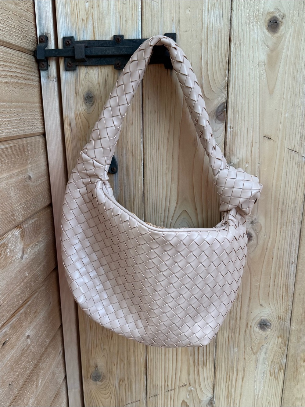 a new day Woven Shoulder Bag Purse in Light Taupe